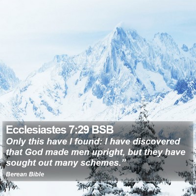Ecclesiastes 7:29 BSB Bible Verse Image