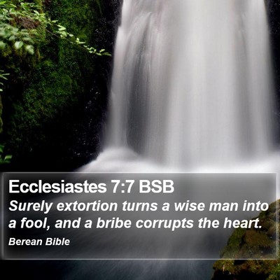 Ecclesiastes 7:7 BSB Bible Verse Image