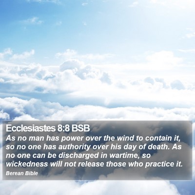 Ecclesiastes 8:8 BSB Bible Verse Image