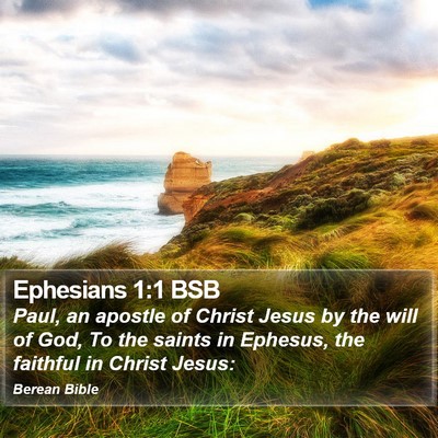 Ephesians 1:1 BSB Bible Verse Image