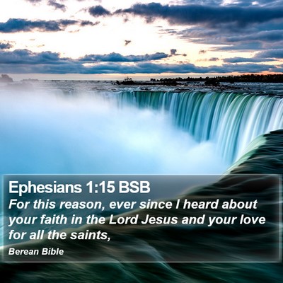 Ephesians 1:15 BSB Bible Verse Image