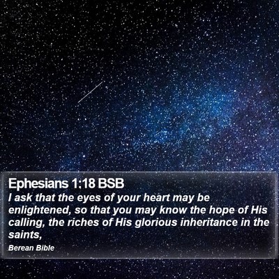 Ephesians 1:18 BSB Bible Verse Image