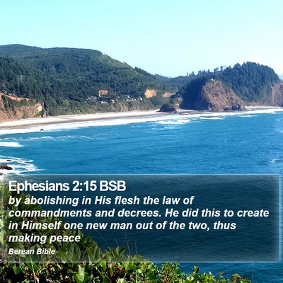 Ephesians 2:15 BSB Bible Verse Image