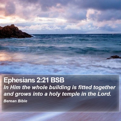 Ephesians 2:21 BSB Bible Verse Image