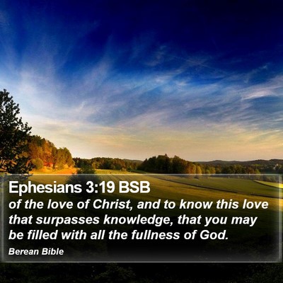 Ephesians 3:19 BSB Bible Verse Image