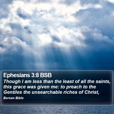 Ephesians 3:8 BSB Bible Verse Image