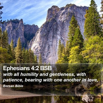 Ephesians 4:2 BSB Bible Verse Image