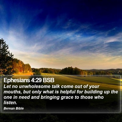 Ephesians 4:29 BSB Bible Verse Image