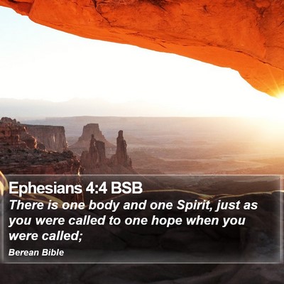 Ephesians 4:4 BSB Bible Verse Image