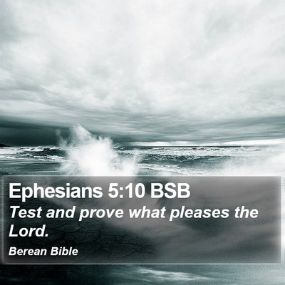Ephesians 5:10 BSB Bible Verse Image