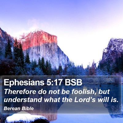 Ephesians 5:17 BSB Bible Verse Image