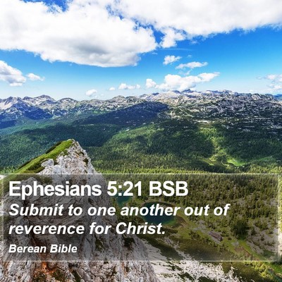 Ephesians 5:21 BSB Bible Verse Image