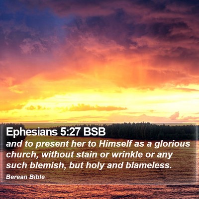 Ephesians 5:27 BSB Bible Verse Image