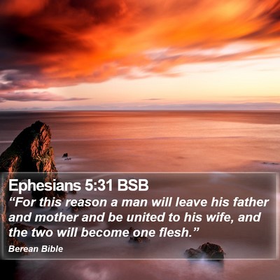 Ephesians 5:31 BSB Bible Verse Image