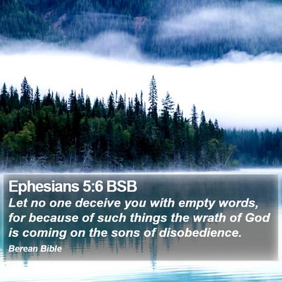 Ephesians 5:6 BSB Bible Verse Image