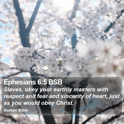 Ephesians 6:5 BSB Bible Verse Image