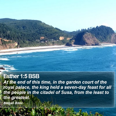 Esther 1:5 BSB Bible Verse Image