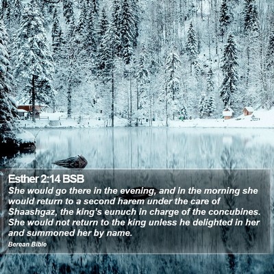 Esther 2:14 BSB Bible Verse Image
