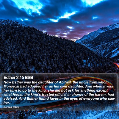 Esther 2:15 BSB Bible Verse Image