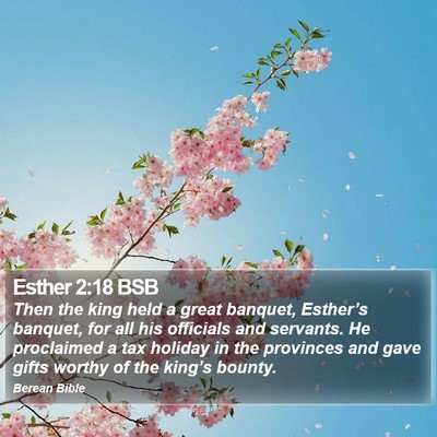 Esther 2:18 BSB Bible Verse Image