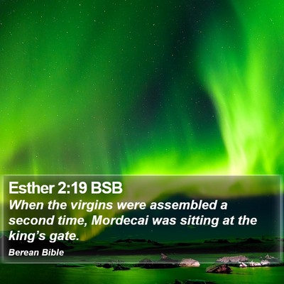 Esther 2:19 BSB Bible Verse Image