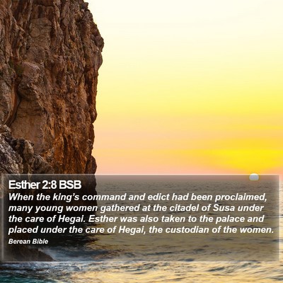 Esther 2:8 BSB Bible Verse Image