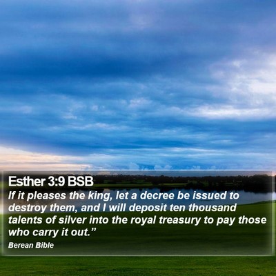 Esther 3:9 BSB Bible Verse Image