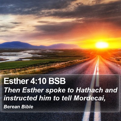 Esther 4:10 BSB Bible Verse Image