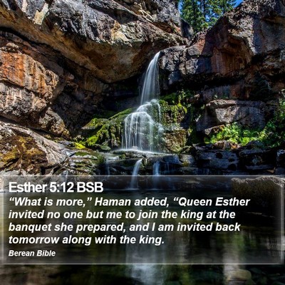 Esther 5:12 BSB Bible Verse Image