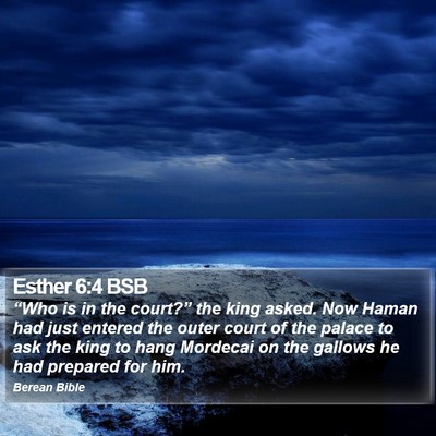 Esther 6:4 BSB Bible Verse Image
