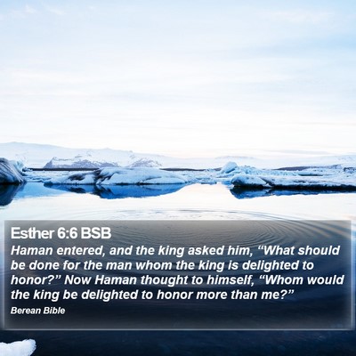 Esther 6:6 BSB Bible Verse Image