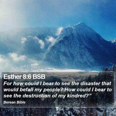 Esther 8:6 BSB Bible Verse Image