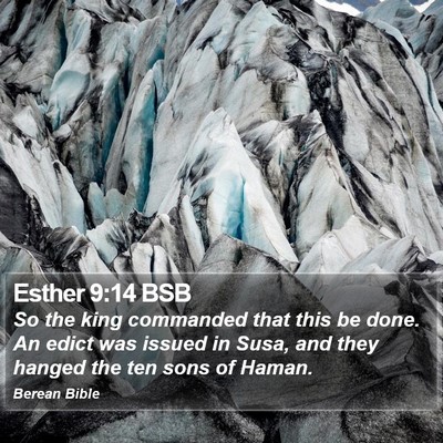 Esther 9:14 BSB Bible Verse Image
