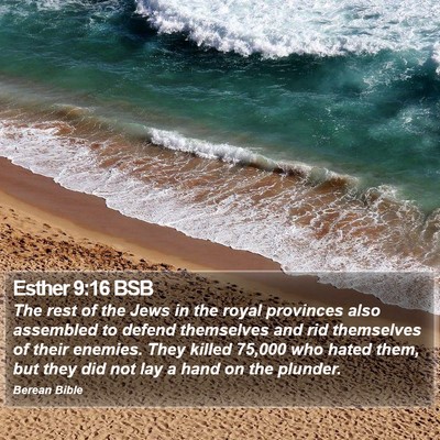 Esther 9:16 BSB Bible Verse Image