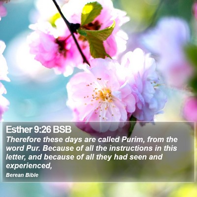 Esther 9:26 BSB Bible Verse Image