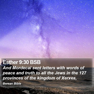 Esther 9:30 BSB Bible Verse Image