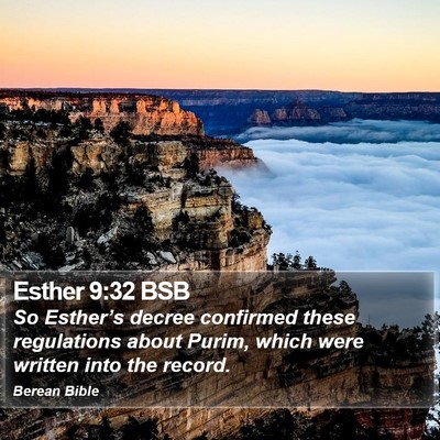 Esther 9:32 BSB Bible Verse Image