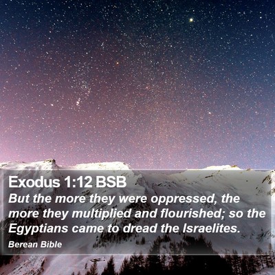 Exodus 1:12 BSB Bible Verse Image