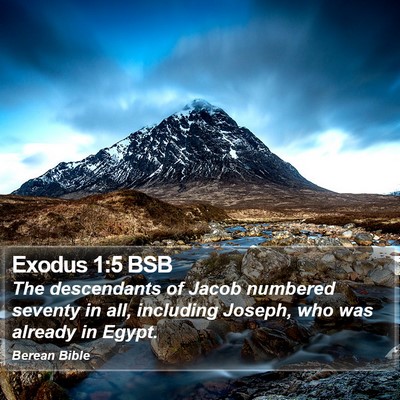 Exodus 1:5 BSB Bible Verse Image