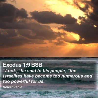 Exodus 1:9 BSB Bible Verse Image