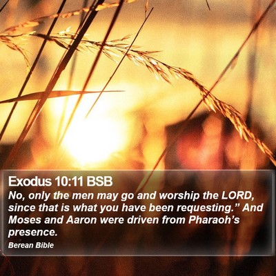 Exodus 10:11 BSB Bible Verse Image