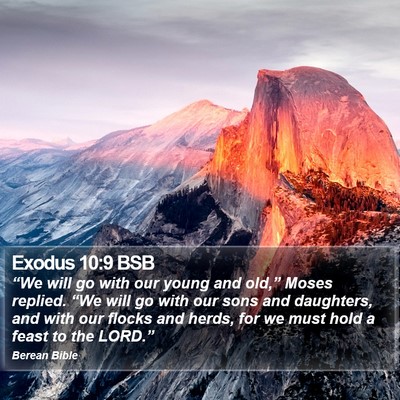 Exodus 10:9 BSB Bible Verse Image