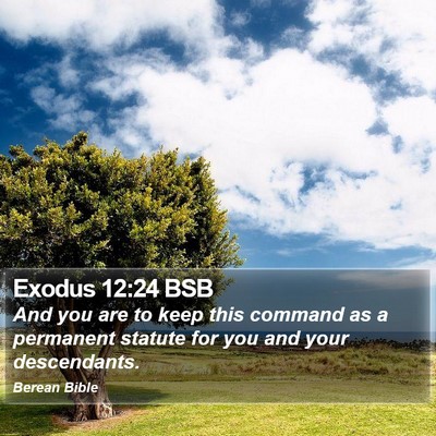 Exodus 12:24 BSB Bible Verse Image