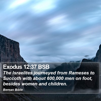 Exodus 12:37 BSB Bible Verse Image