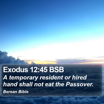 Exodus 12:45 BSB Bible Verse Image