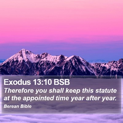 Exodus 13:10 BSB Bible Verse Image