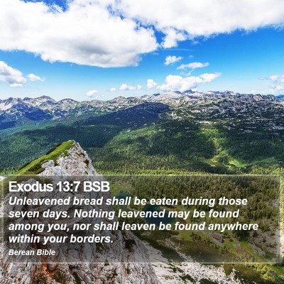 Exodus 13:7 BSB Bible Verse Image