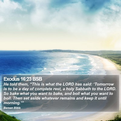 Exodus 16:23 BSB Bible Verse Image