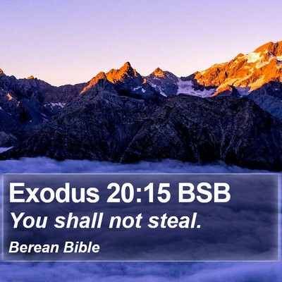 Exodus 20:15 BSB Bible Verse Image