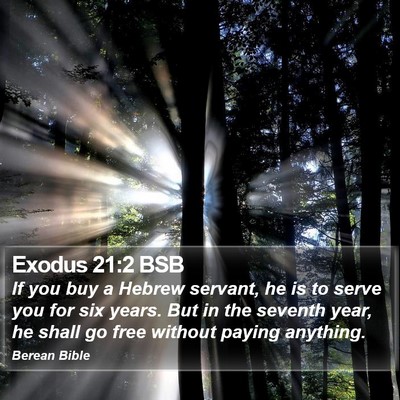 Exodus 21:2 BSB Bible Verse Image